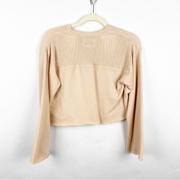 Current/Elliott Womens The Acture Knit Cropped Sweater Light Pink Size 0 XS - Picture 3 of 7